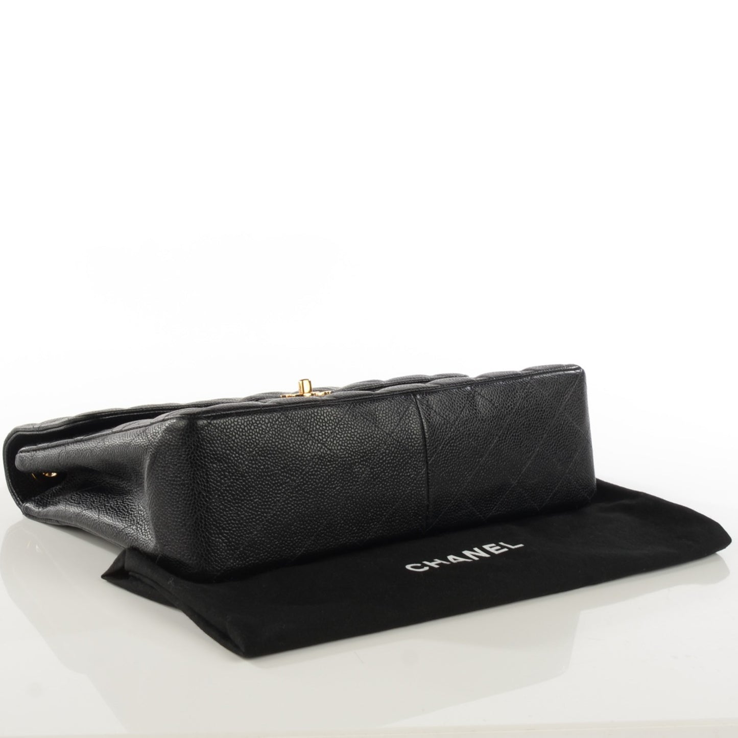 Caviar Quilted Jumbo Single Flap Black