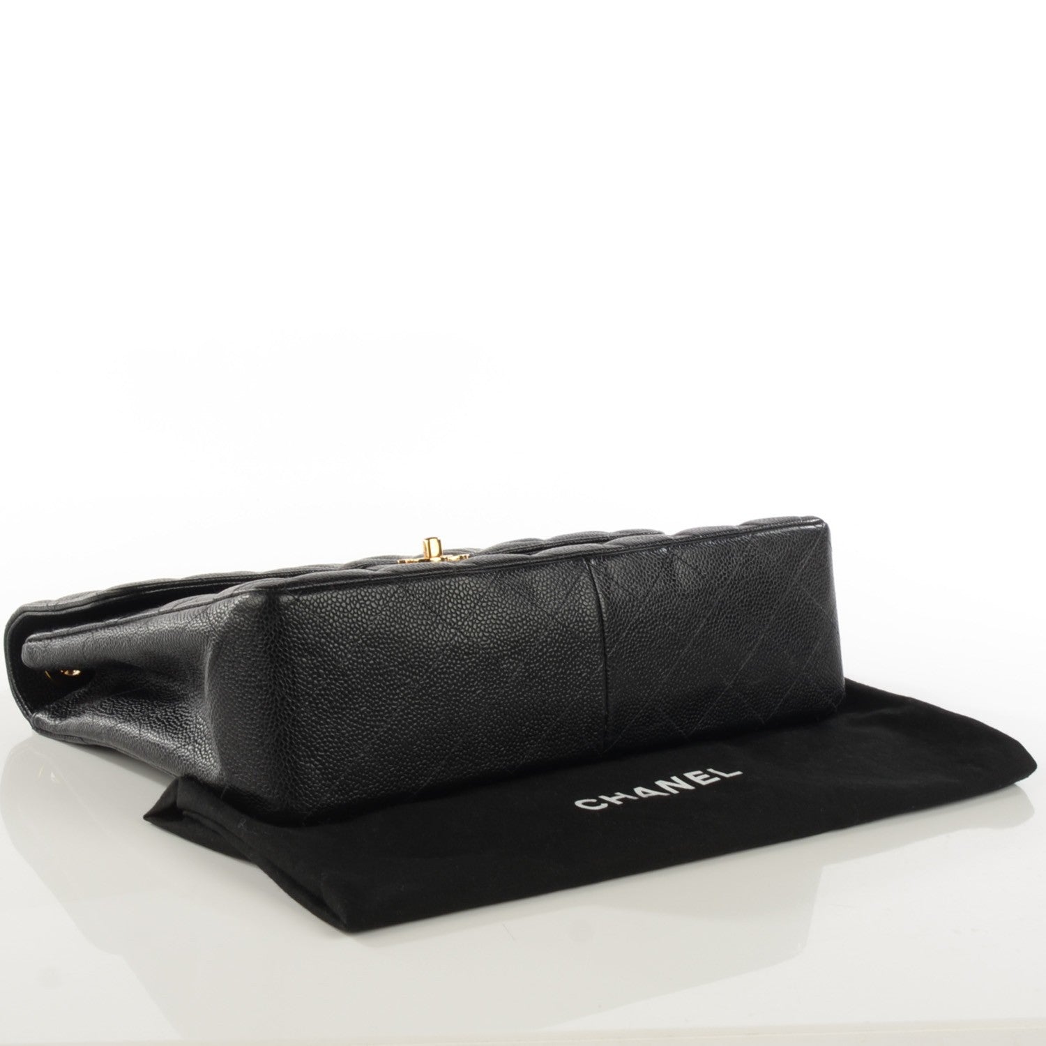 Chanel Caviar Quilted Jumbo Single Flap Black 4 of 9