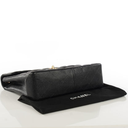 Chanel Caviar Quilted Jumbo Single Flap Black 4 of 9