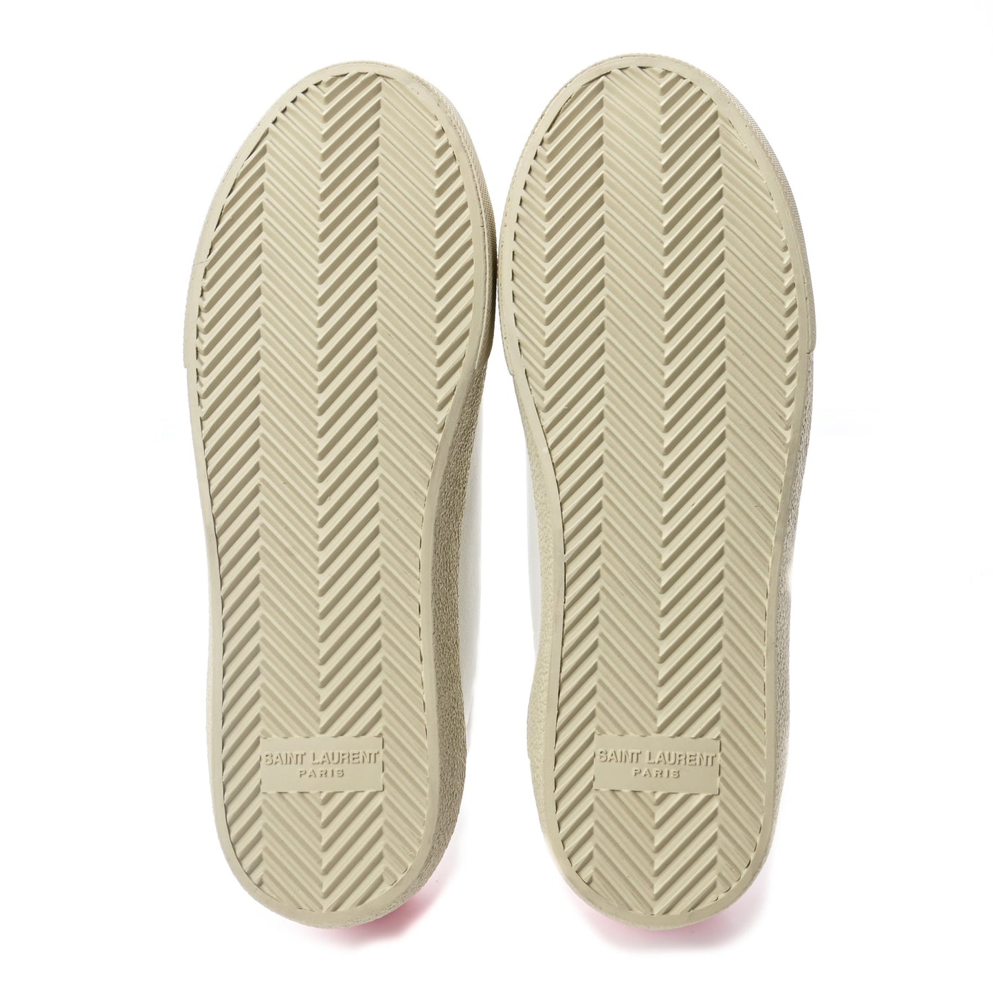 Calfskin Embroidered Mens Court Classic Sneakers 38 White Pink