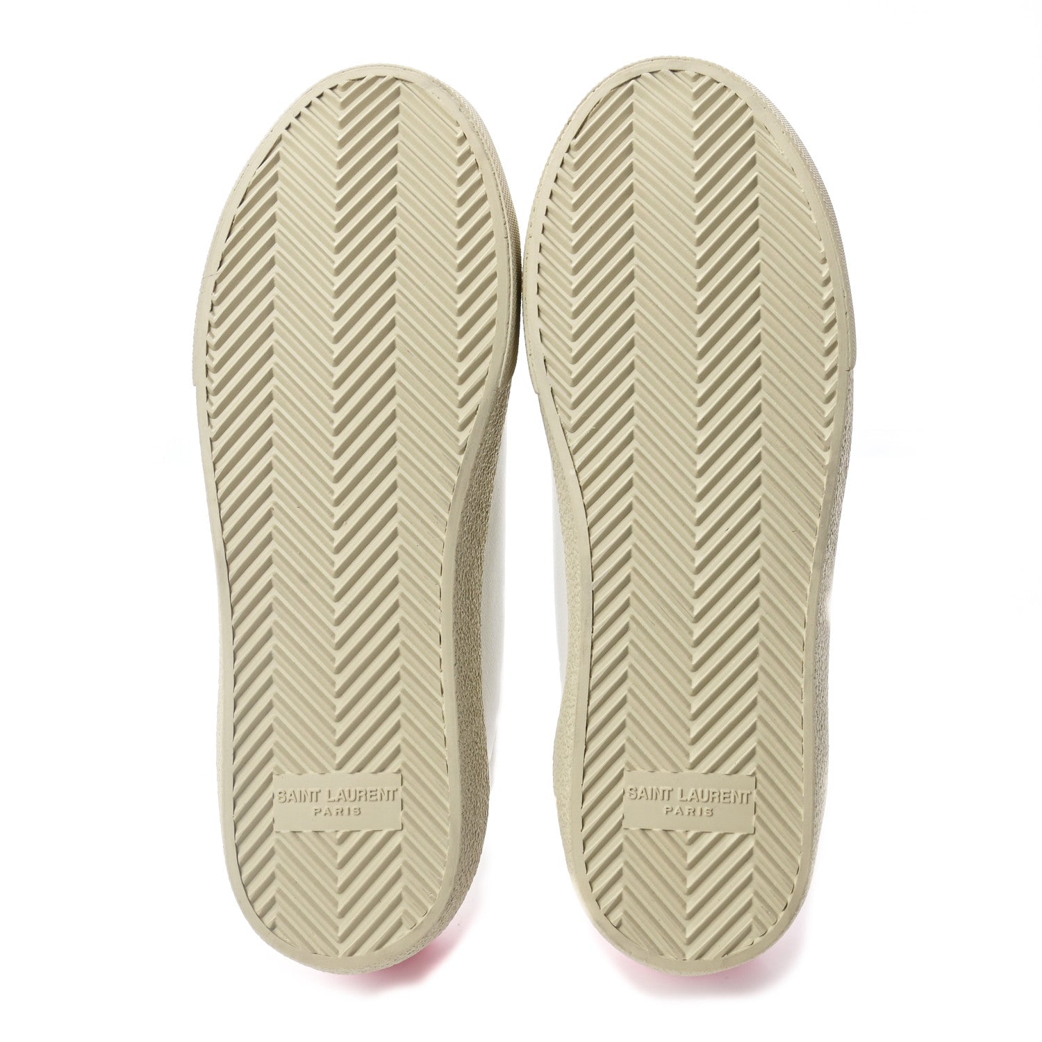 Saint Laurent Calfskin Embroidered Mens Court Classic Sneakers 38 White Pink 4 of 7