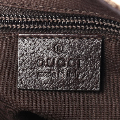 Gucci Monogram Web Medium Double Pocket Messenger Bag Dark Brown 6 of 10