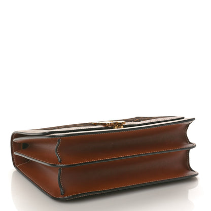 Burberry Velvet Calfskin Monogram Medium TB Chain Bag Dark Brown 4 of 10