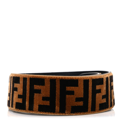Fendi Velvet Tapestry FF Strap You Tobacco 2 of 5