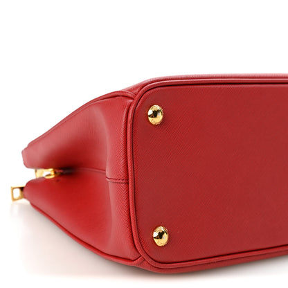 Prada Saffiano Small Galleria Double Zip Tote Fuoco 9 of 10