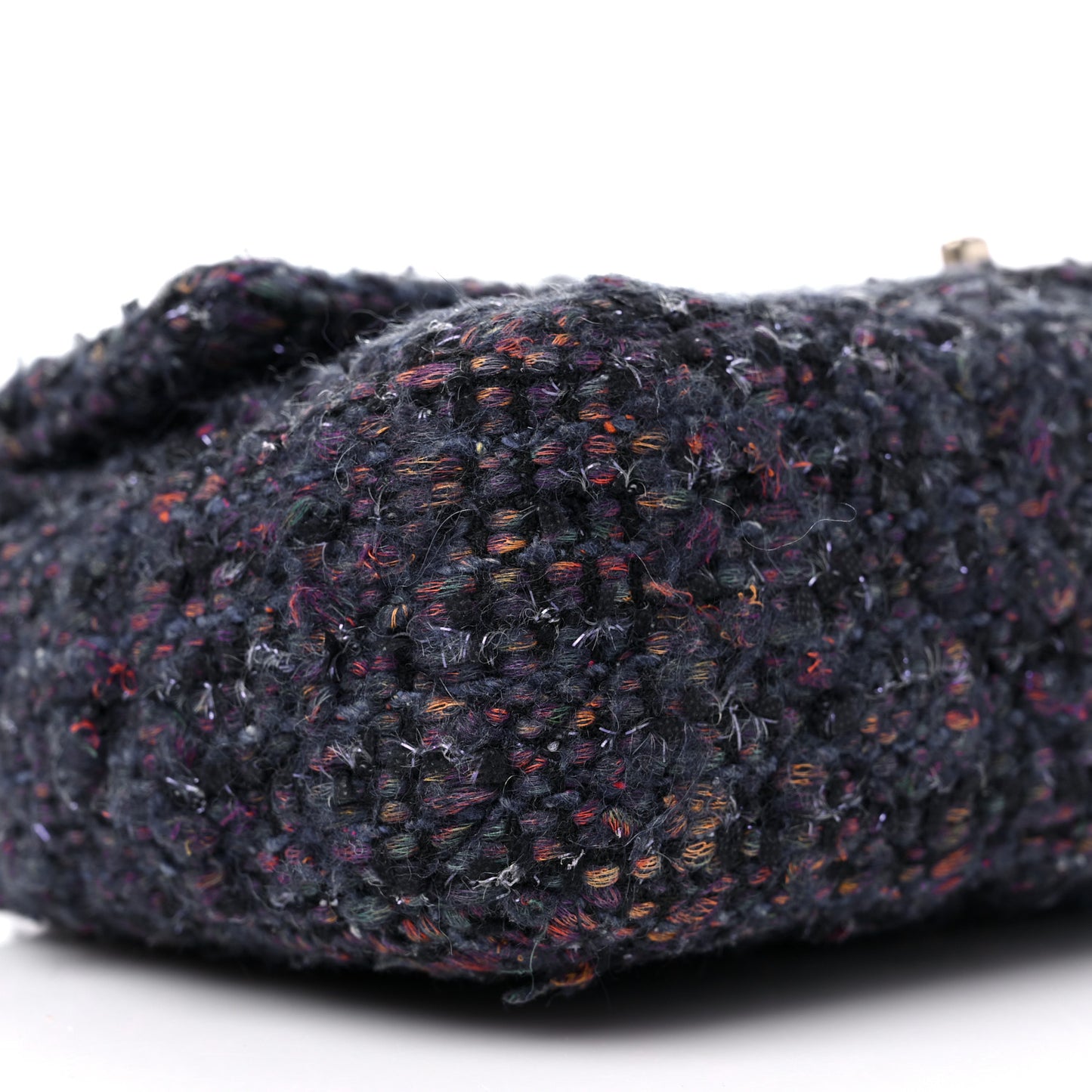 Tweed Medium Single Flap Navy Multicolor