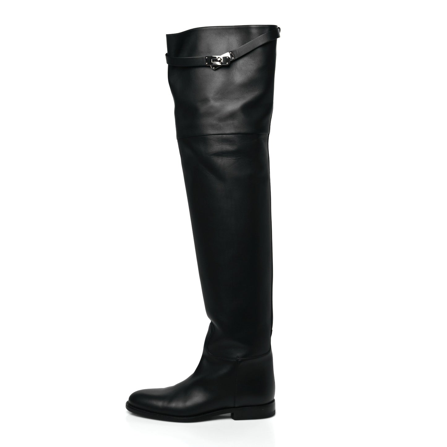 Calfskin High Boots 38 Black