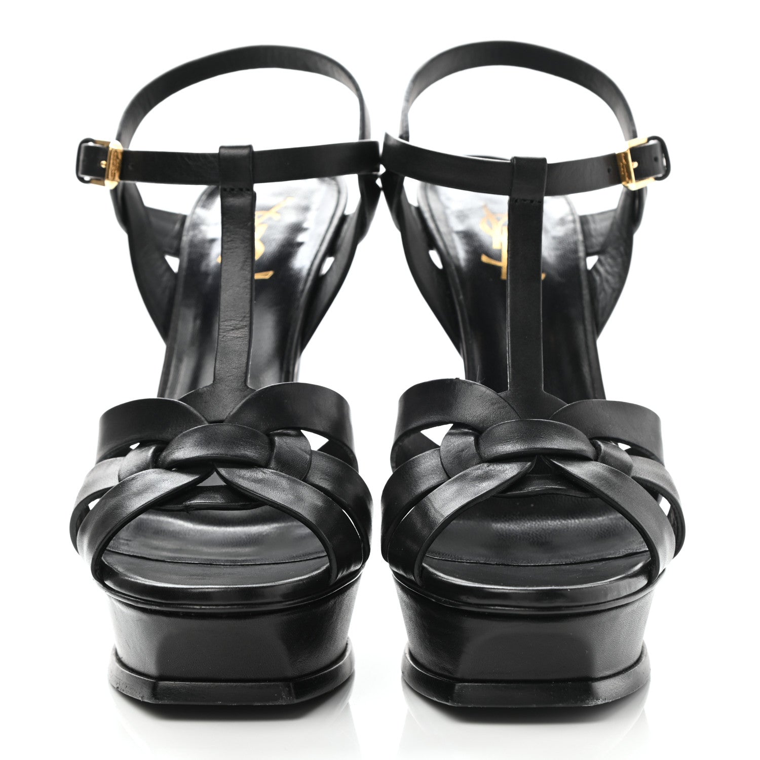 Saint Laurent Patent Tribute 105 Platform Sandals 41 Black 2 of 11