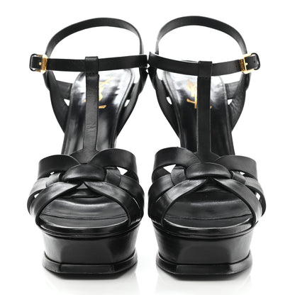 Saint Laurent Patent Tribute 105 Platform Sandals 41 Black 2 of 11
