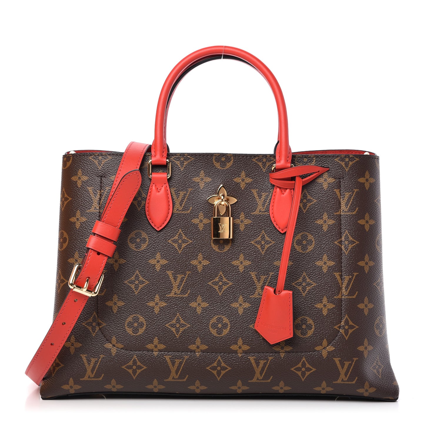 Monogram Flower Tote Coquelicot