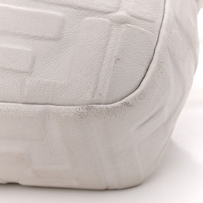 Fendi Nappa FF 1974 Embossed Baguette White 19 of 23