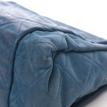Chanel Iridescent Calfskin Large Chic Quilt Flap Dark Blue 23 of 30
