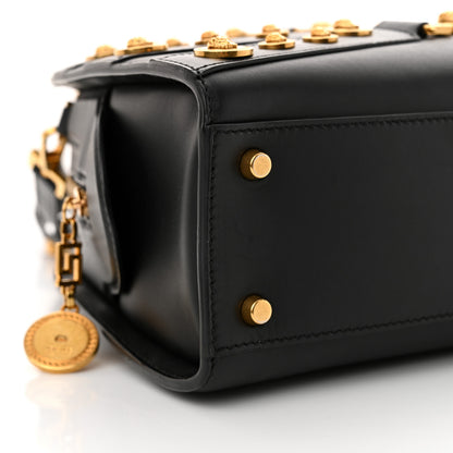 Versace Calfskin Medallion Tribute Bowling Bag Black 9 of 11