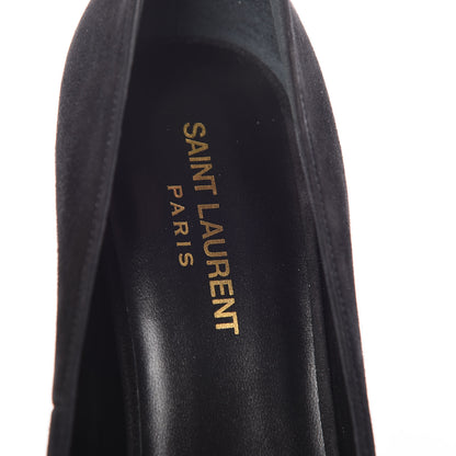 Saint Laurent Suede Babies Ankle Strap Pumps 40 Black 9 of 12