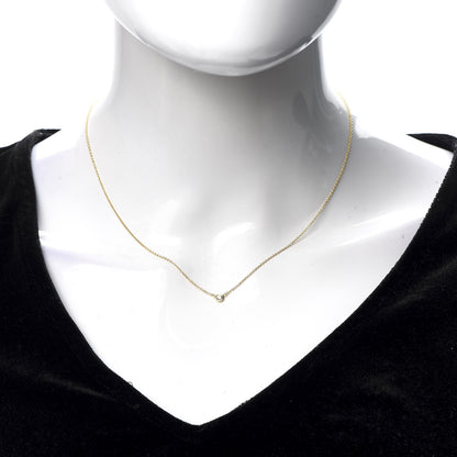 Tiffany 18K Yellow Gold Diamond .09ct Elsa Peretti Diamonds by the Yard Pendant Necklace 2 of 6