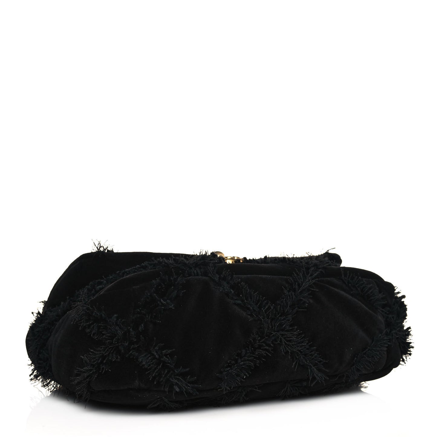 Cotton Canvas Quilted Medium Chanel 19 Flap Black