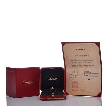 Cartier 18K Pink Yellow White Gold Small Trinity Ring 49 4.75 7 of 7
