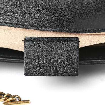 Gucci Calfskin Matelasse Super Mini GG Marmont Shoulder Bag Black 6 of 12