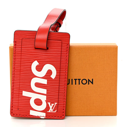 Louis Vuitton X SUPREME Epi Luggage Tag Red 4 of 4