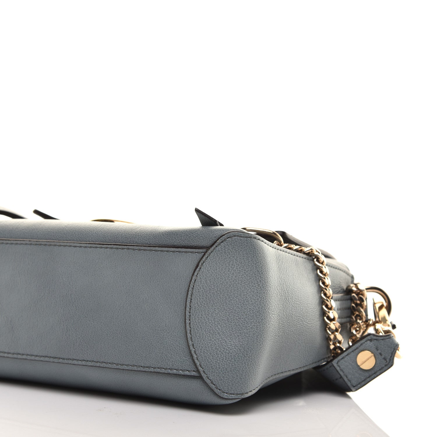 Chloe Calfskin Mini Faye Day Shoulder Bag Cloudy Blue 8 of 8