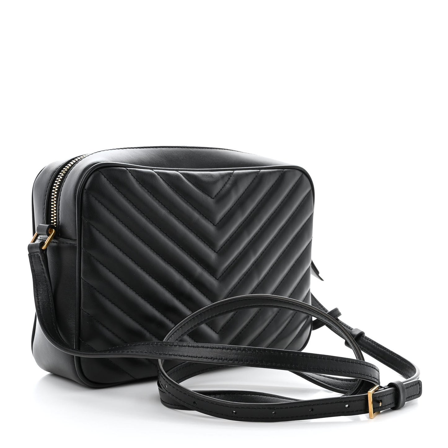 Calfskin Matelasse Monogram Lou Camera Bag Black