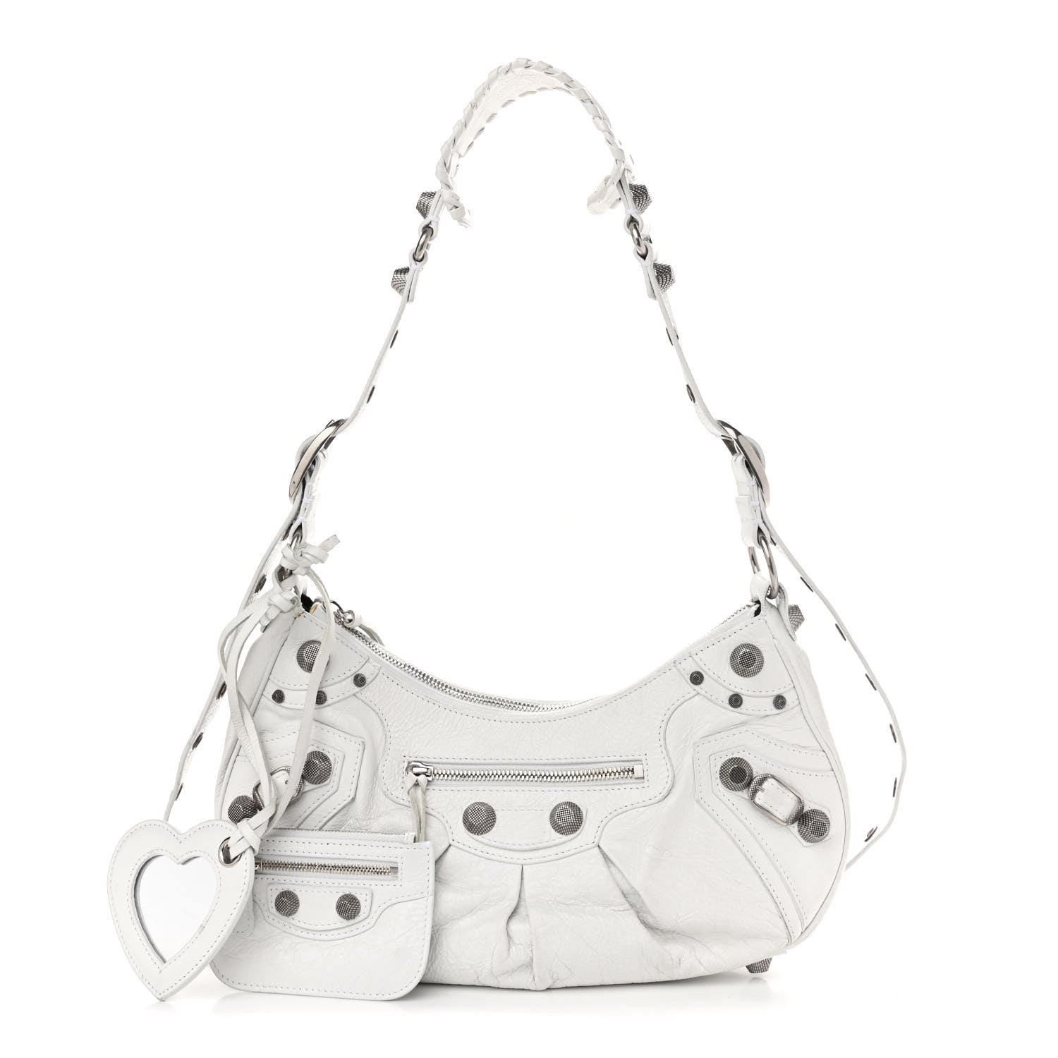 Balenciaga Agneau Arena Small Le Cagole Shoulder Bag Optic White 1 of 12