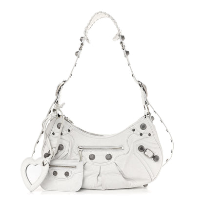 Balenciaga Agneau Arena Small Le Cagole Shoulder Bag Optic White 1 of 12