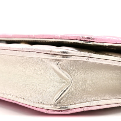 Chanel Gradient Metallic Lambskin Quilted Like A Wallet Wallet On Chain WOC Gold Pink 11 of 14