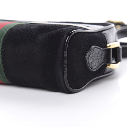 Gucci Suede Patent Web Mini Ophidia Shoulder Bag Black 10 of 11