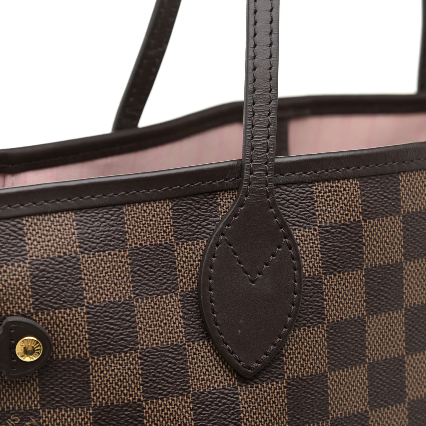 Damier Ebene Neo Neverfull MM Rose Ballerine