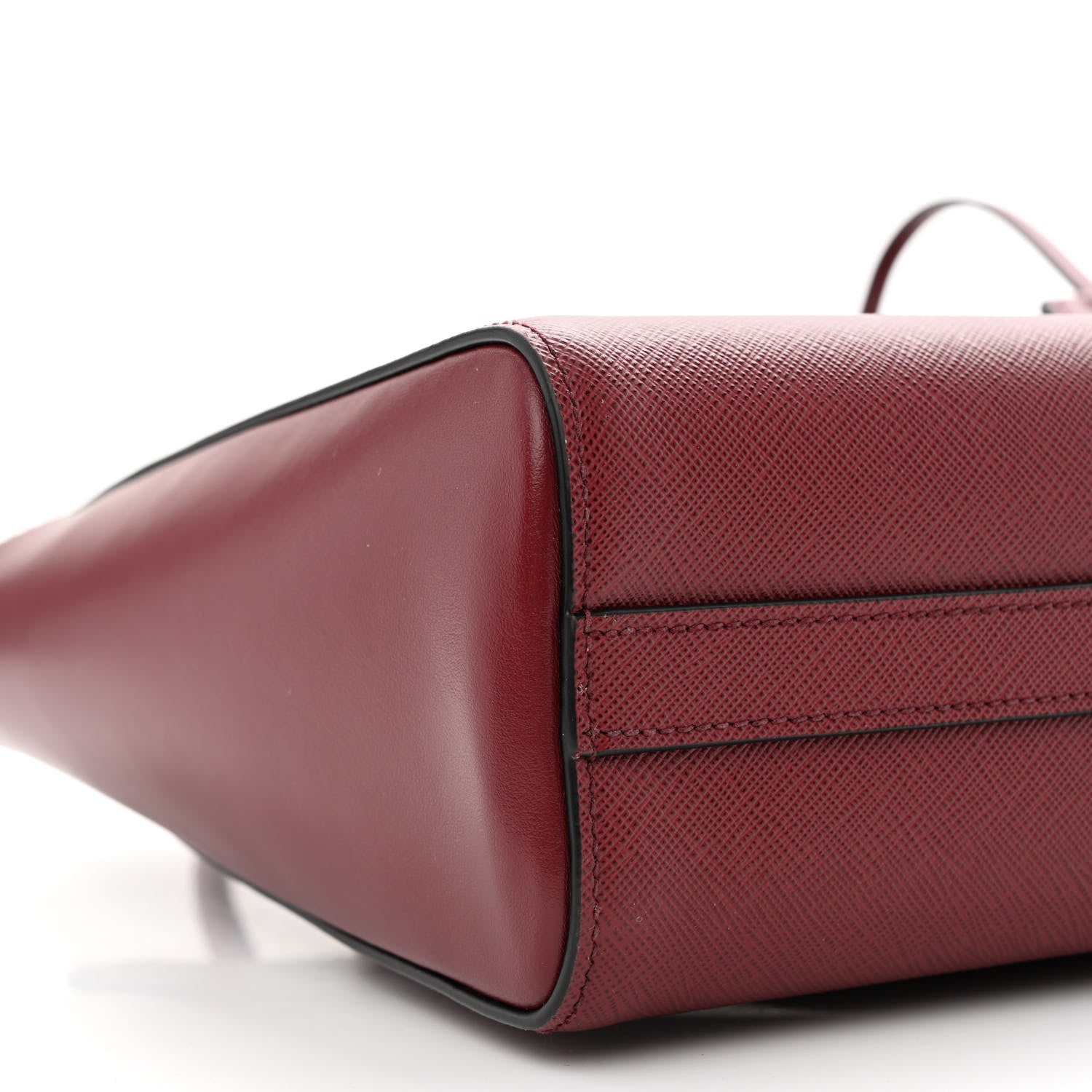 Prada Saffiano Soft Calfskin Small Zippered Tote Cerise 9 of 11