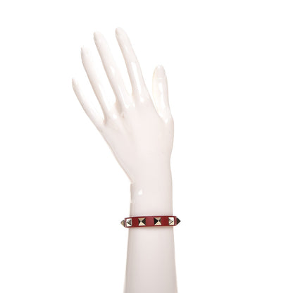 Valentino Garavani Vitello Rockstud Bracelet Red 2 of 5