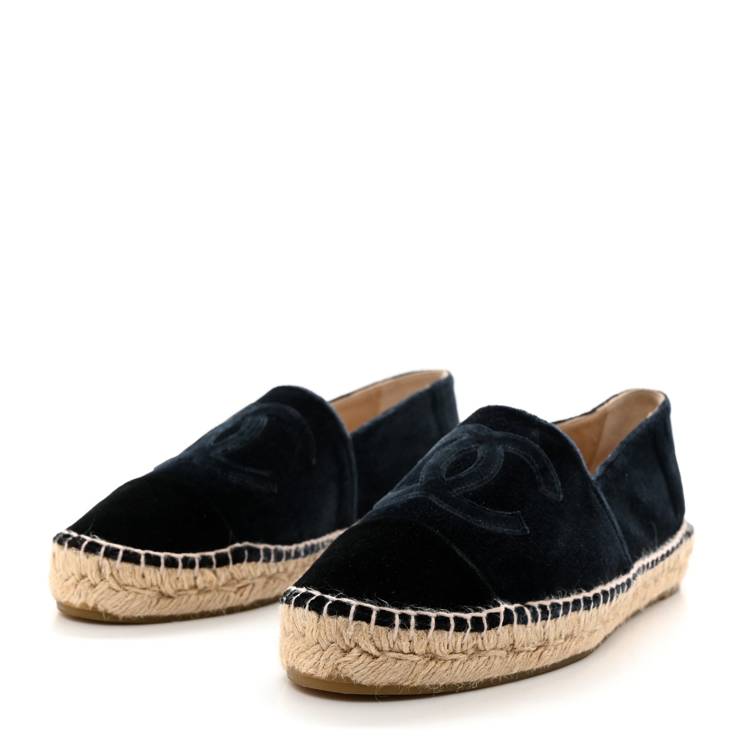 Velvet CC Espadrilles 40 Dark Navy Black