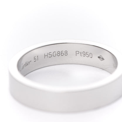Cartier Platinum 4mm C De Wedding Band Ring 51 5.75 4 of 5