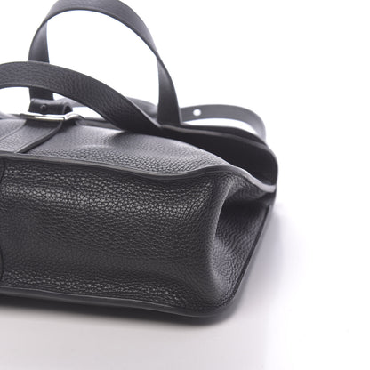 Hermes Taurillon Clemence Halzan 31 GM Black 10 of 11