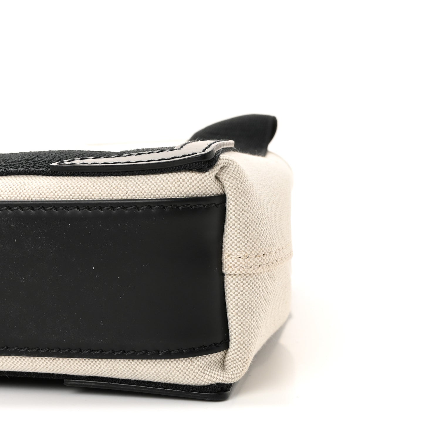 Cotton Canvas Calfskin Navy Cabas XS Natural Black