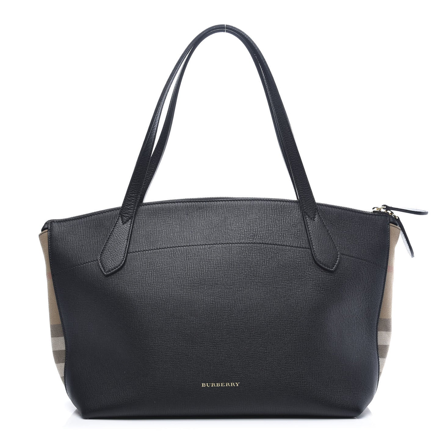 Derby Calfskin House Check Medium Welburn Tote Black