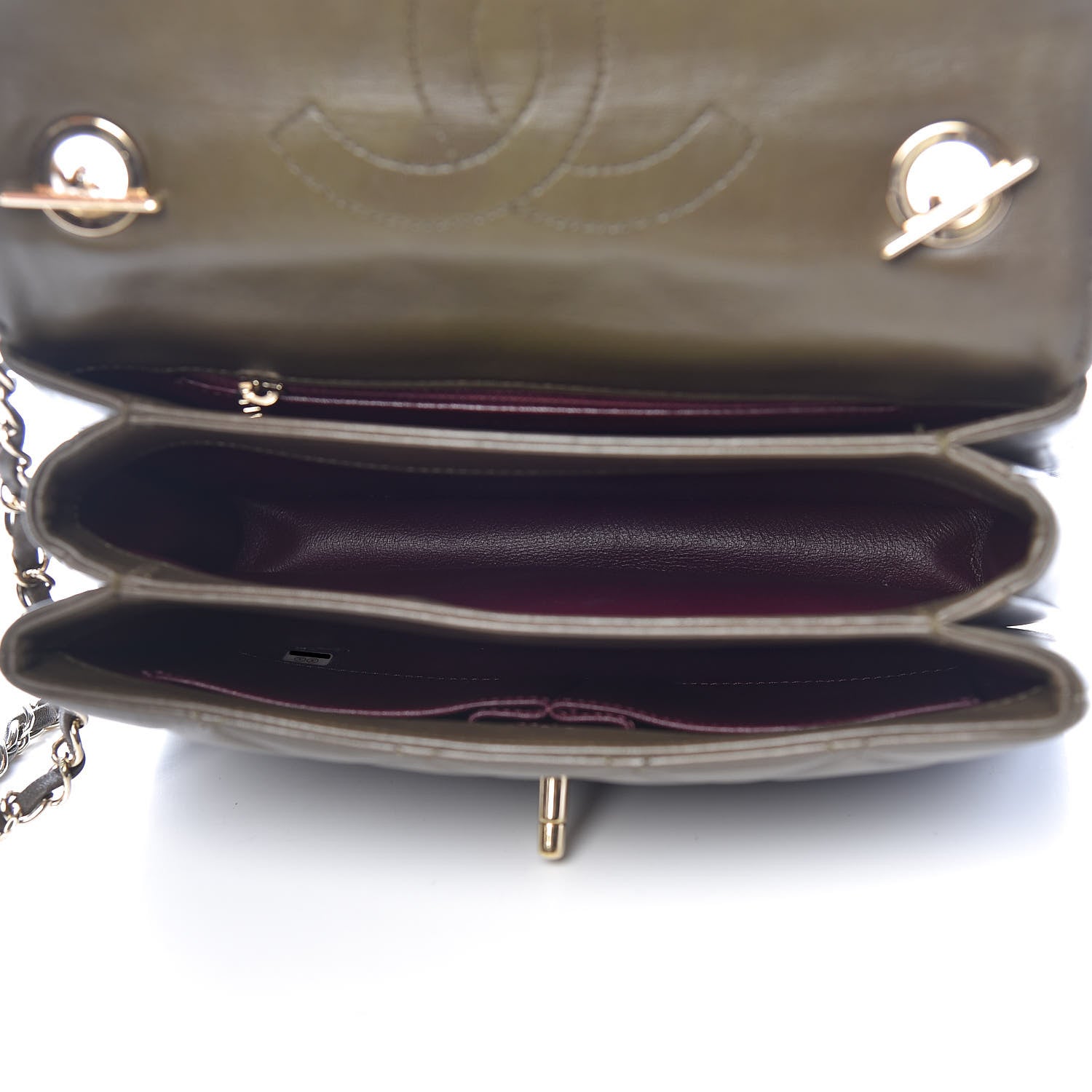 Chanel Lambskin Quilted Small Trendy CC Dual Handle Flap Bag Khaki 5 of 14