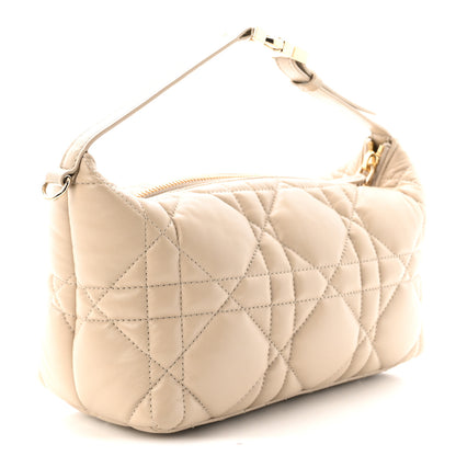 Christian Dior Calfskin Macrocannage Medium Diortravel Nomad Pouch Sand 3 of 10