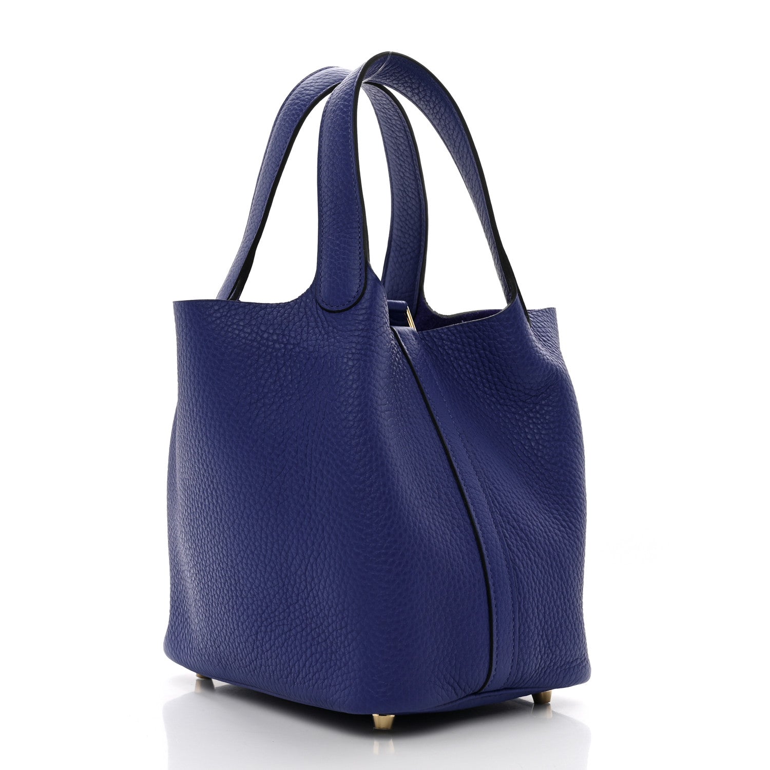 Hermes Taurillon Clemence Picotin Lock 18 PM Bleu Electrique 3 of 11