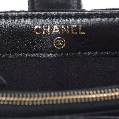 Chanel Velvet Quilted Small Clutch With Chain Black 7 of 12