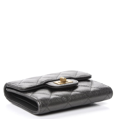 Chanel Metallic Calfskin Quilted Reissue Compact Wallet Grey 4 of 8