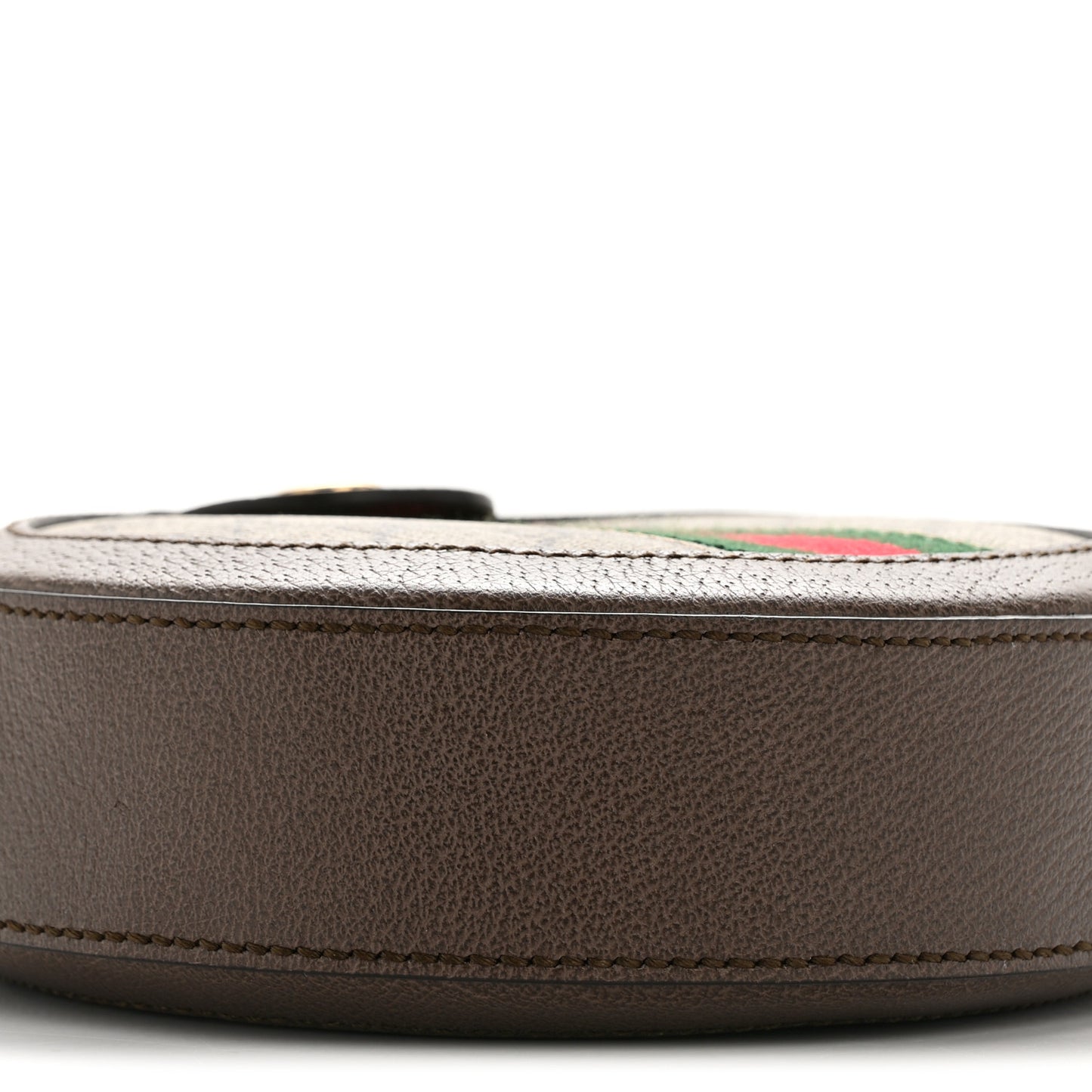GG Supreme Monogram Web Mini Ophidia Round Shoulder Bag Brown