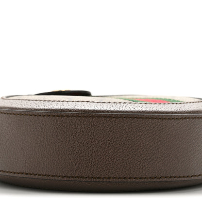 Gucci GG Supreme Monogram Web Mini Ophidia Round Shoulder Bag Brown 9 of 12