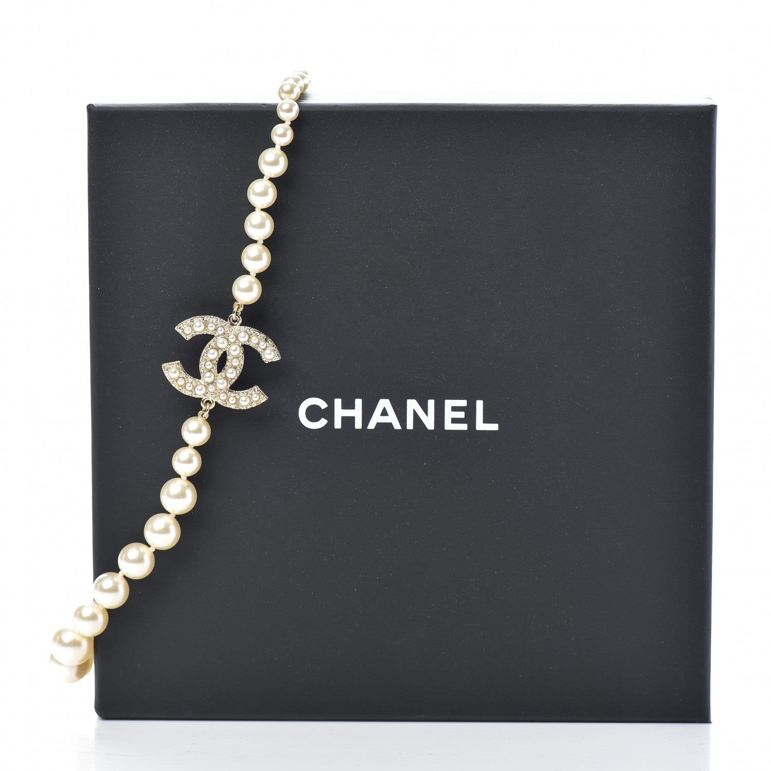 Chanel Pearl CC 100th Anniversary Necklace Light Gold 6 of 6