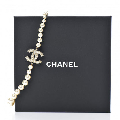Chanel Pearl CC 100th Anniversary Necklace Light Gold 6 of 6