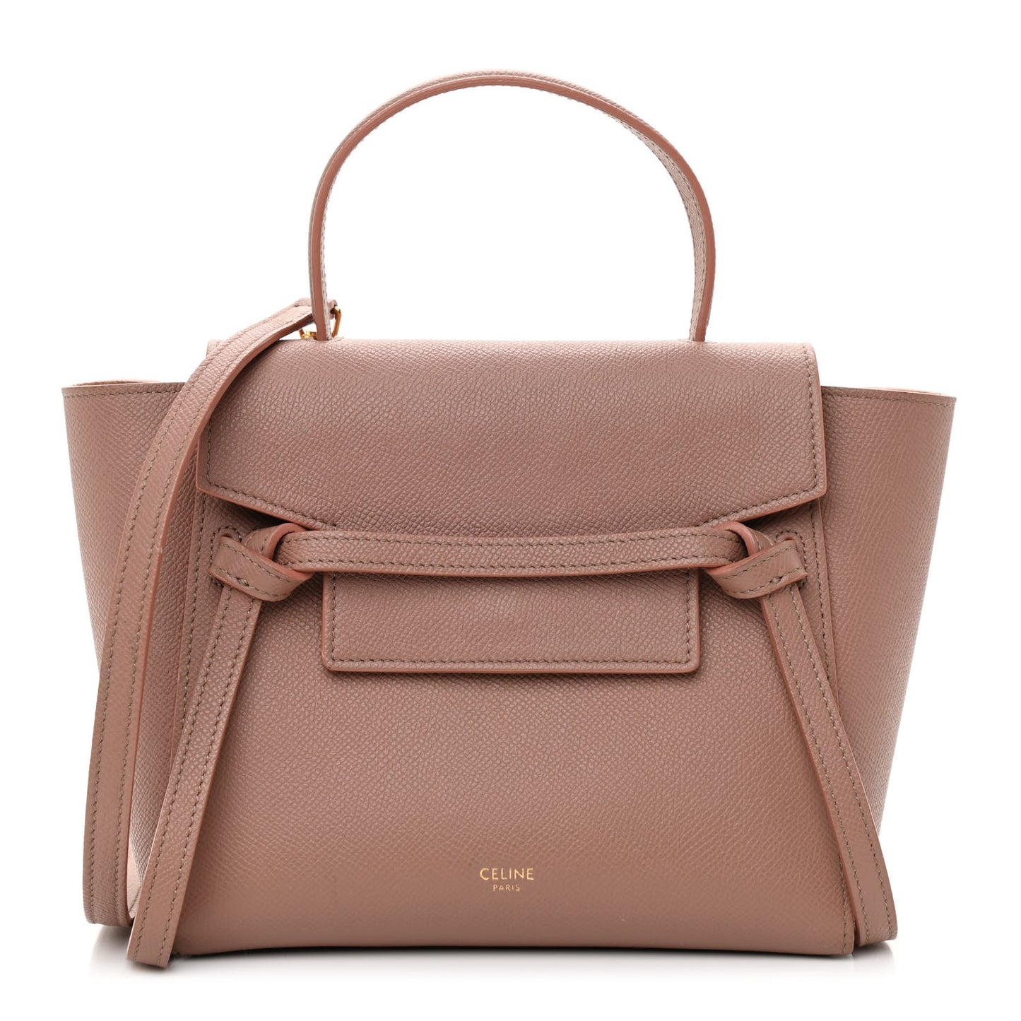 Grained Calfskin Nano Belt Bag Antique Rose