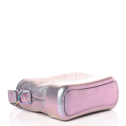 Chanel Iridescent Lambskin Calfskin Quilted Small Gabrielle Hobo Light Purple 4 of 10