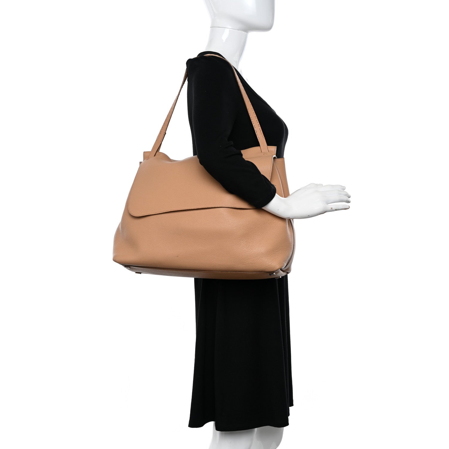The Row Grained Calfskin Top Handle 14 Bag Tan 2 of 13