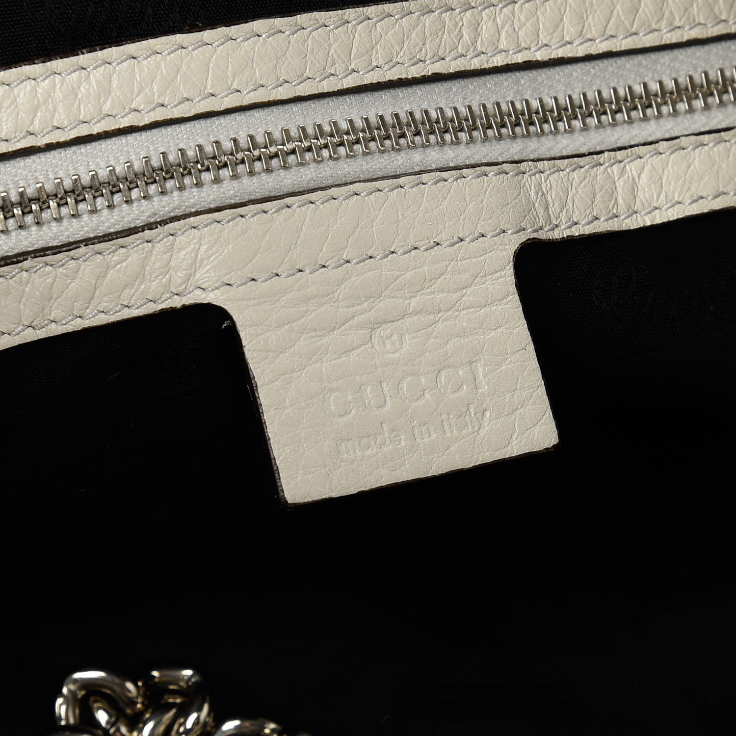 Gucci Pebbled Calfskin Large Jungle Tote White 8 of 11